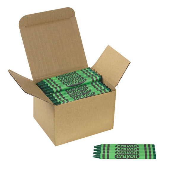 80-Pack Green Crayons Bulk – Standard Size, Non-Toxic, Classroom & Party Supply