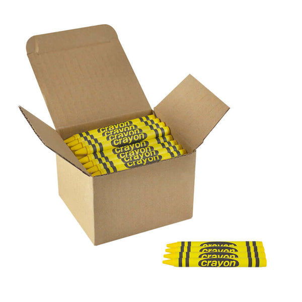 80-Pack Yellow Crayons Bulk – Standard Size, Non-Toxic, Classroom & Party Supply