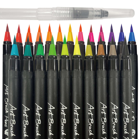 24 Color Point Brush Markers