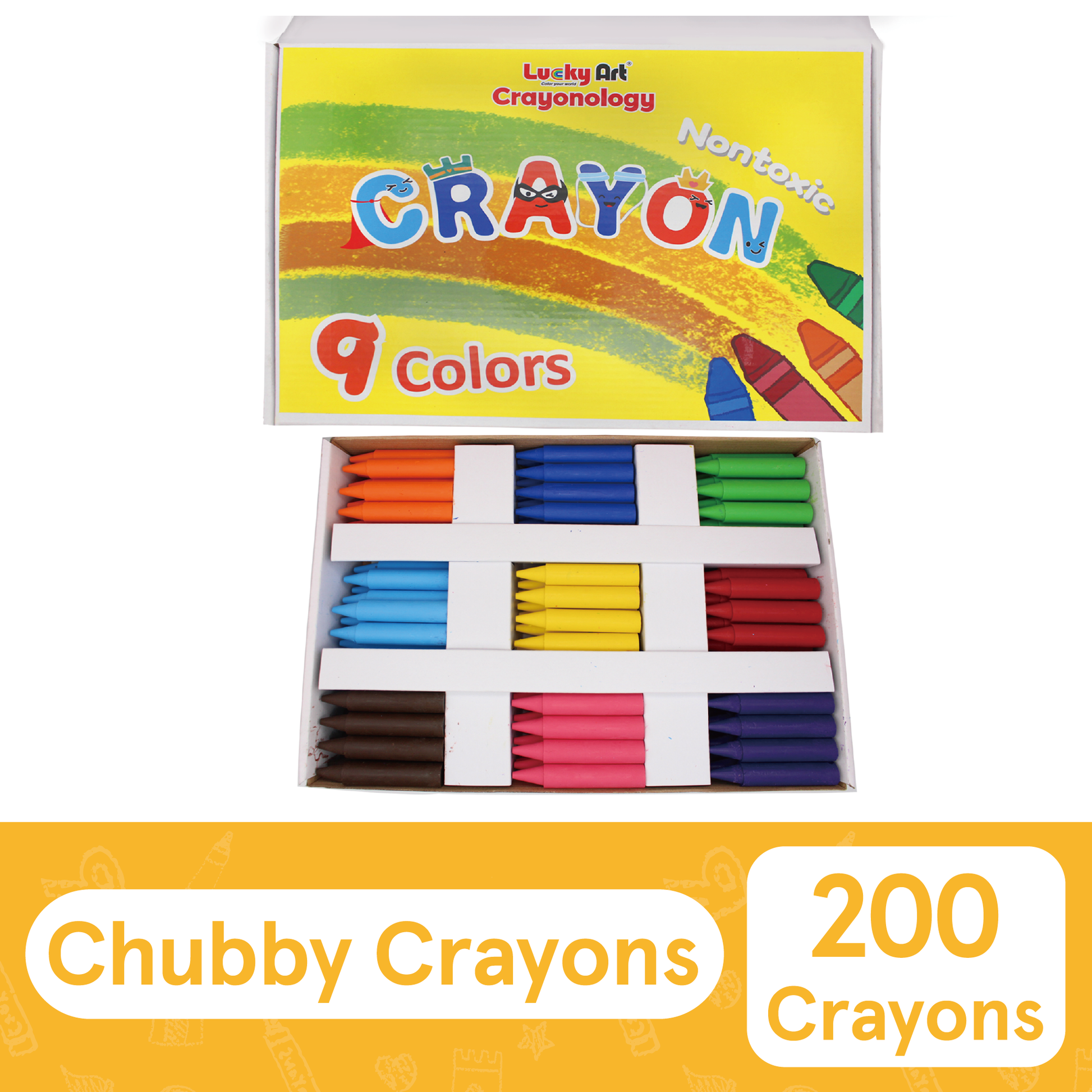 144 Rainbow Crayons