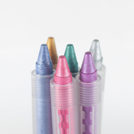 6 Pearl Colors Face Paint Stick Crayons — Easy to Apply & Remove, Safe for Kids & Adults