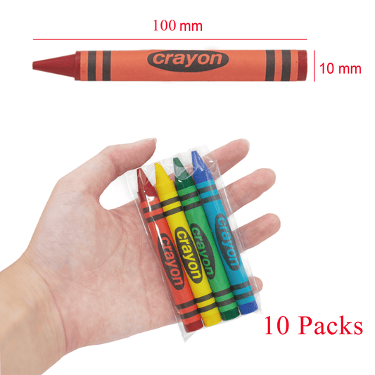 4 Color Large Crayons 10 Sets